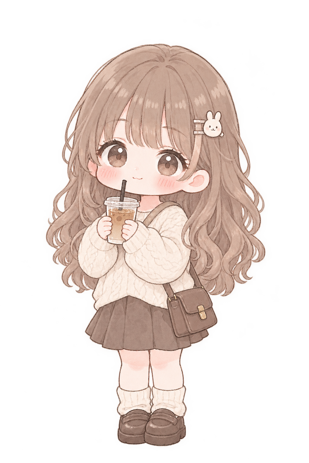 アイスカフェラテを持ったらてみる